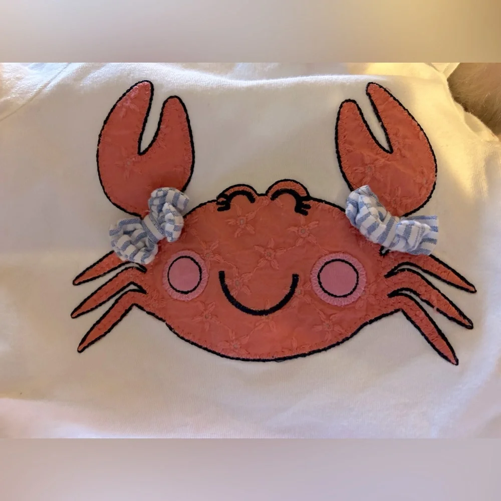 Nursery Rhyme Seersucker Crab Top - Picture 2 of 3